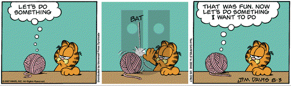 Garfield on Friday August 3, 2007 Comic Strip