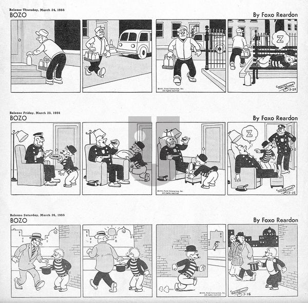 Bozo - Thursday March 24, 1955 Comic Strip