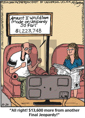 Close to Home on Wednesday October 29, 2014 Comic Strip