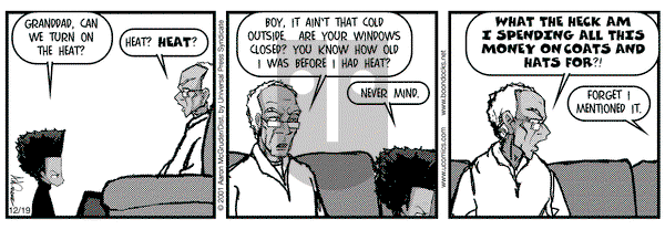 The Boondocks on Thursday December 20, 2001 Comic Strip