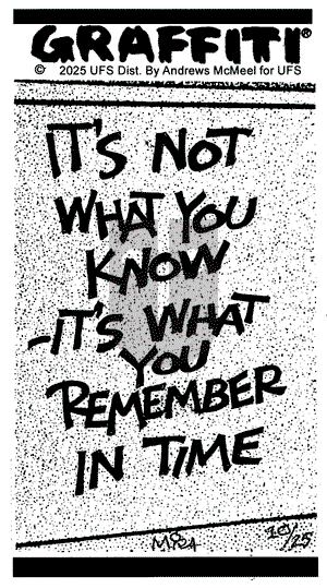 Graffiti - Saturday October 25, 2025 Comic Strip