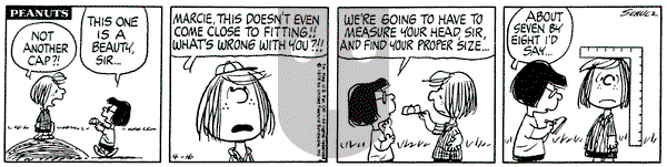 Peanuts on Friday April 16, 1976 Comic Strip