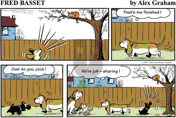 Fred Basset on Sunday January 28, 2007 Comic Strip
