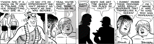 Alley Oop on Tuesday June 15, 1999 Comic Strip