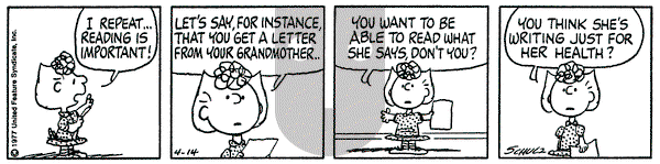 Peanuts - Thursday April 14, 1977 Comic Strip