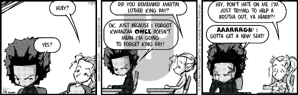 The Boondocks on Friday August 24, 2007 Comic Strip