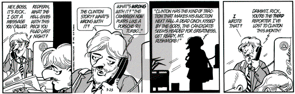 Doonesbury on Monday March 23, 1992 Comic Strip