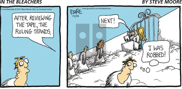 In the Bleachers - Sunday December 28, 2014 Comic Strip