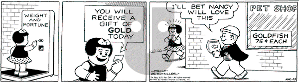 Nancy on Tuesday March 23, 1971 Comic Strip