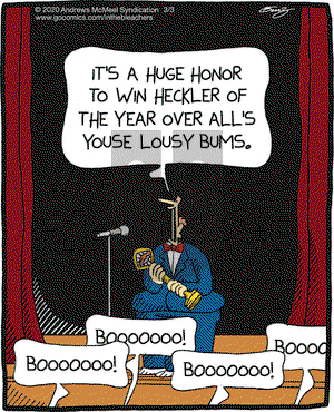 In the Bleachers on Tuesday March 3, 2020 Comic Strip
