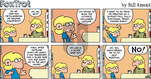 FoxTrot - Sunday October 27, 2024 Comic Strip