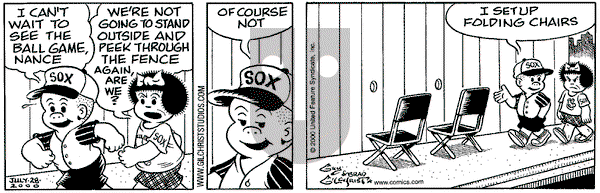 Nancy on Tuesday January 2, 2001 Comic Strip