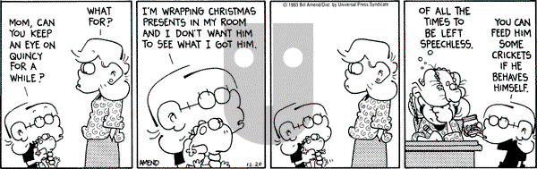 FoxTrot on Monday December 20, 1993 Comic Strip
