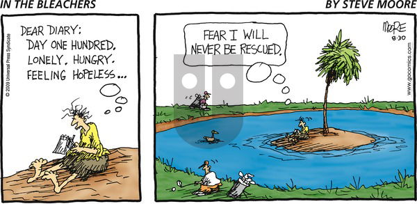 In the Bleachers on Sunday August 30, 2009 Comic Strip