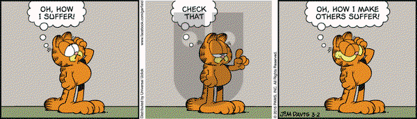 Garfield on Wednesday March 2, 2016 Comic Strip