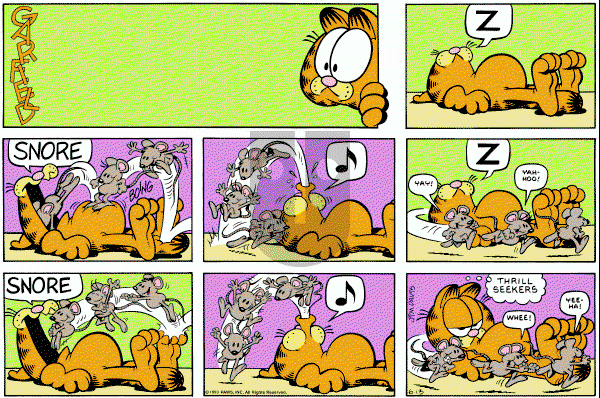 Garfield on Sunday June 13, 1993 Comic Strip