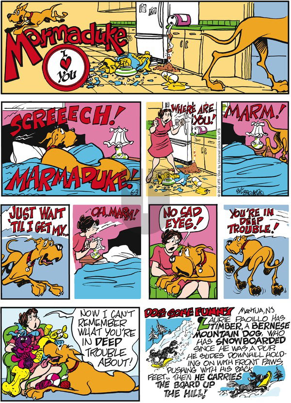 Marmaduke on Sunday June 3, 2012 Comic Strip