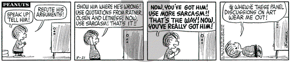Peanuts on Monday August 21, 1961 Comic Strip