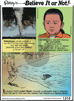 Ripley's Believe It or Not on Thursday December 10, 2020 Comic Strip