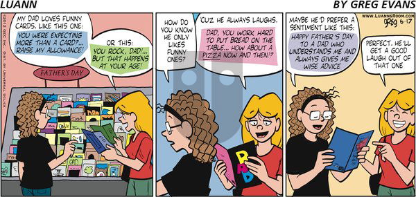 Luann on Sunday June 17, 2012 Comic Strip