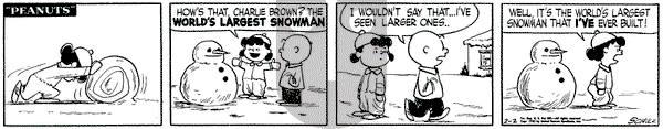 Peanuts on Wednesday February 2, 1955 Comic Strip