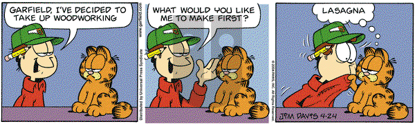 Garfield on Saturday April 24, 2004 Comic Strip