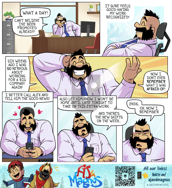 AJ and Magnus on Monday July 3, 2023 Comic Strip