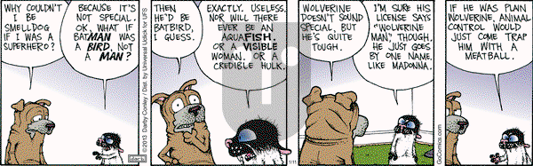 Get Fuzzy on Friday January 11, 2013 Comic Strip