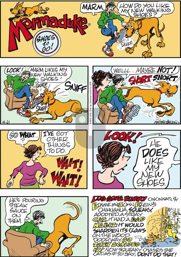 Marmaduke on Sunday April 21, 2013 Comic Strip