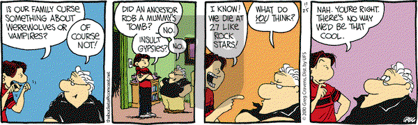 The Buckets - Thursday November 25, 2010 Comic Strip