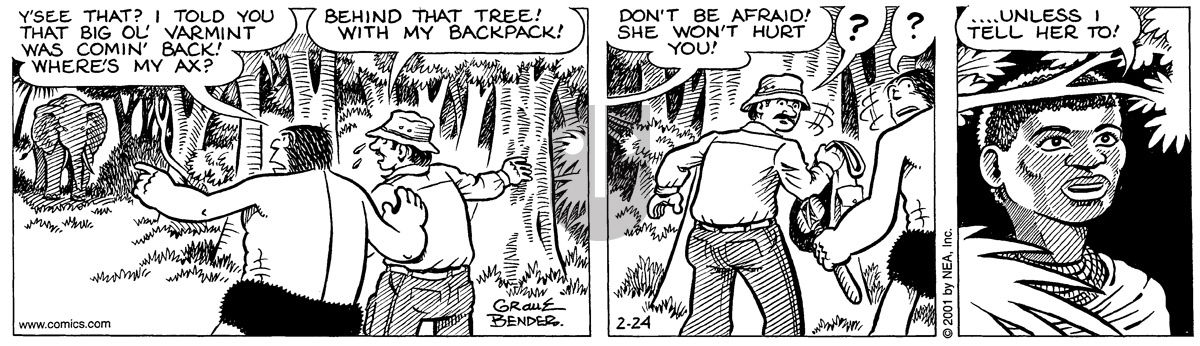 Alley Oop - Saturday February 24, 2001 Comic Strip