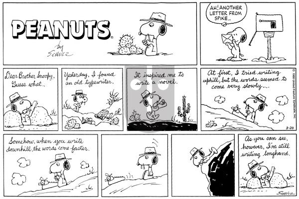 Peanuts on Sunday March 20, 1988 Comic Strip