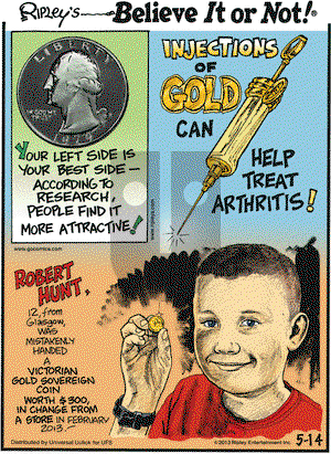 Ripley's Believe It or Not on Tuesday May 14, 2013 Comic Strip