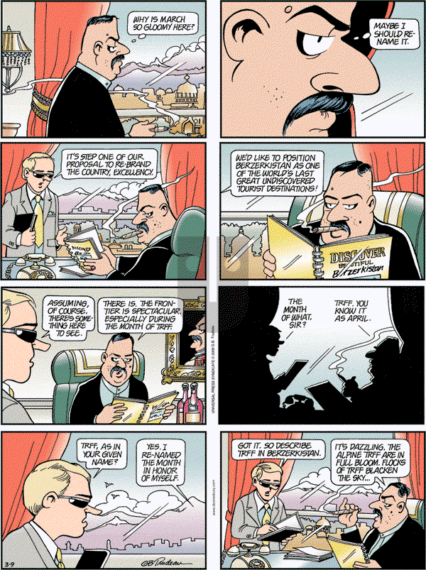 Doonesbury - Sunday March 9, 2008 Comic Strip