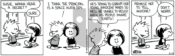 Calvin and Hobbes on Monday August 19, 1991 Comic Strip