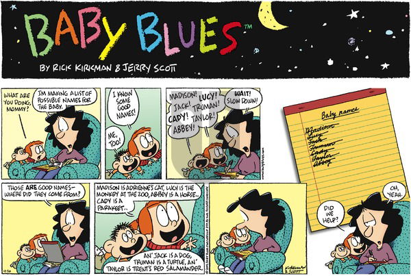 Baby Blues on Sunday December 30, 2001 Comic Strip