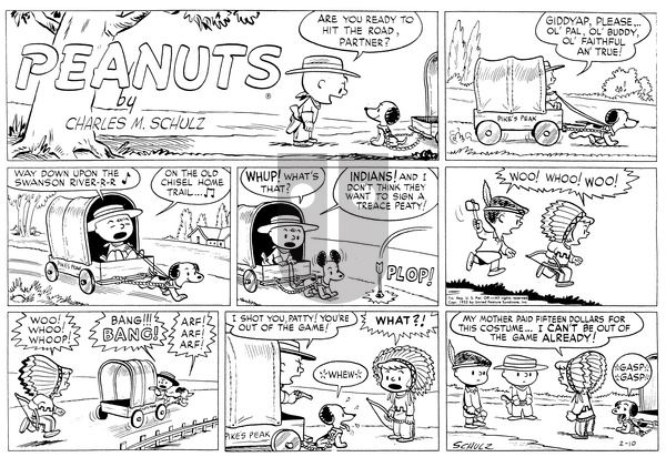 Peanuts on Sunday February 10, 1952 Comic Strip
