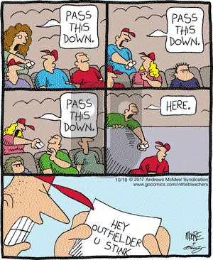 In the Bleachers on Wednesday October 18, 2017 Comic Strip