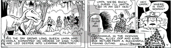 Alley Oop on Tuesday July 27, 1999 Comic Strip
