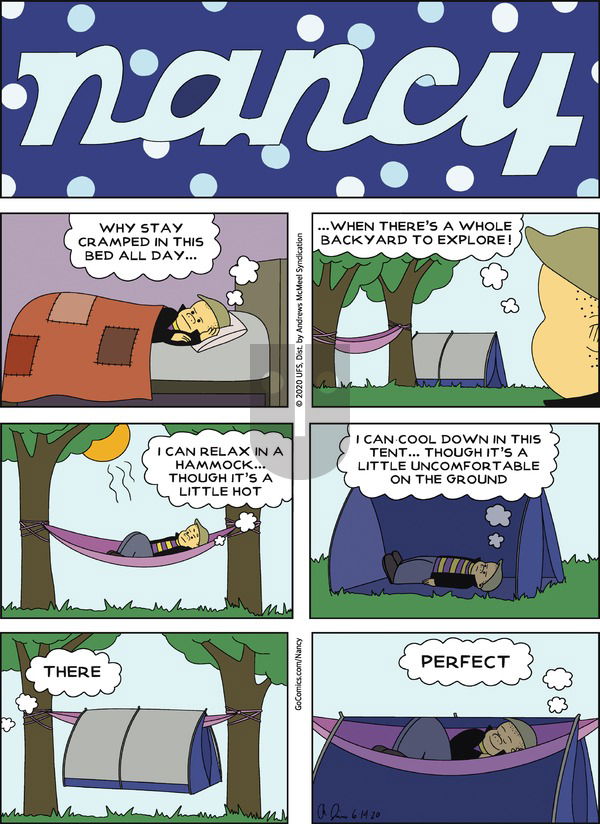 Nancy on Sunday June 14, 2020 Comic Strip