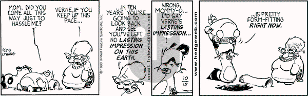 Over the Hedge on Thursday October 15, 1998 Comic Strip