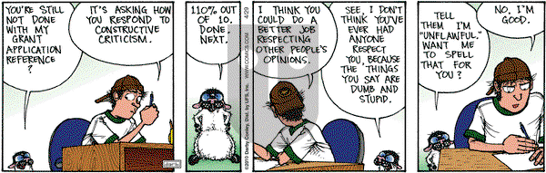 Get Fuzzy on Thursday April 29, 2010 Comic Strip