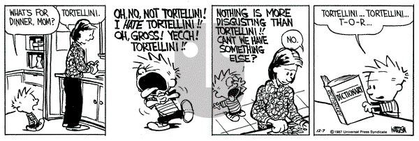 Calvin and Hobbes on Monday December 7, 1987 Comic Strip
