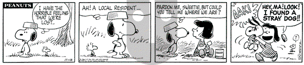 Peanuts on Thursday November 12, 1970 Comic Strip