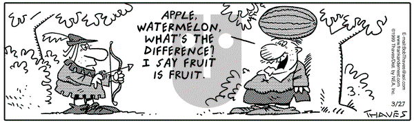 Frank and Ernest on Saturday March 27, 1999 Comic Strip
