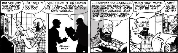 Alley Oop on Monday September 20, 1976 Comic Strip