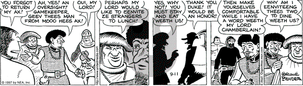 Alley Oop on Saturday August 15, 1998 Comic Strip