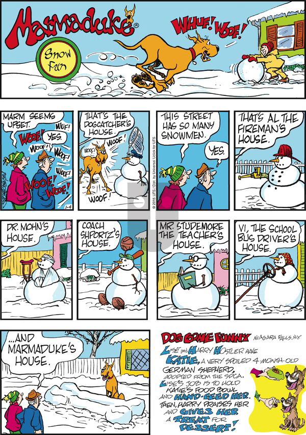 Marmaduke on Sunday January 4, 2015 Comic Strip