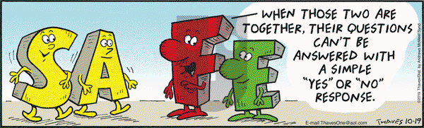 Frank and Ernest on Saturday October 19, 2019 Comic Strip