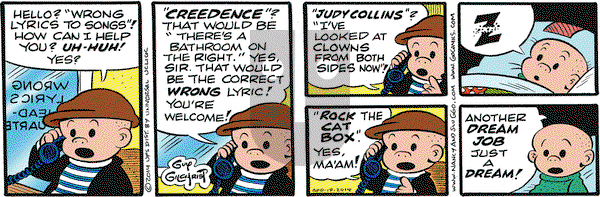 Nancy on Saturday April 19, 2014 Comic Strip